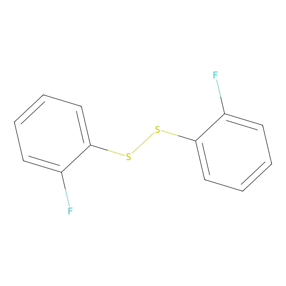 Bis-(2-fluorophenyl)disulfide molecular structure, CAS 14135-38-7