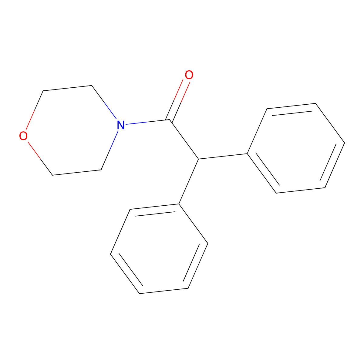 1-Morpholino-2,2-diphenylethanone molecular structure, CAS 14135-68-3
