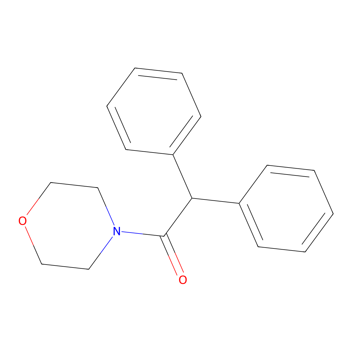 1-Morpholino-2,2-diphenylethanone molecular structure, CAS 14135-68-3