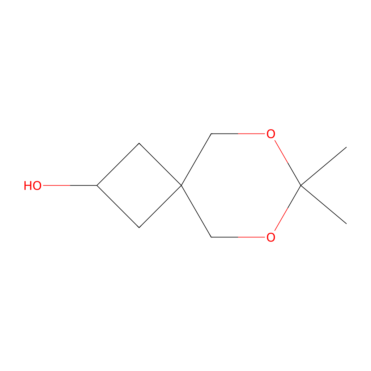 7,7-Dimethyl-6,8-dioxaspiro[3.5]nonan-2-ol molecular structure, CAS 141352-52-5