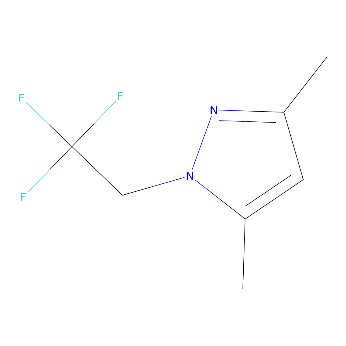 3,5-dimethyl-1-(2,2,2-trifluoroethyl)-1H-pyrazole molecular structure, CAS 141354-19-0