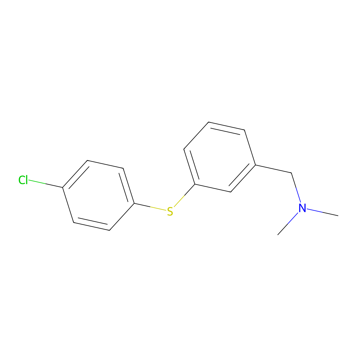 N-{3-[(4-chlorophenyl)sulfanyl]benzyl}-N,N-dimethylamine molecular structure, CAS 141357-96-2