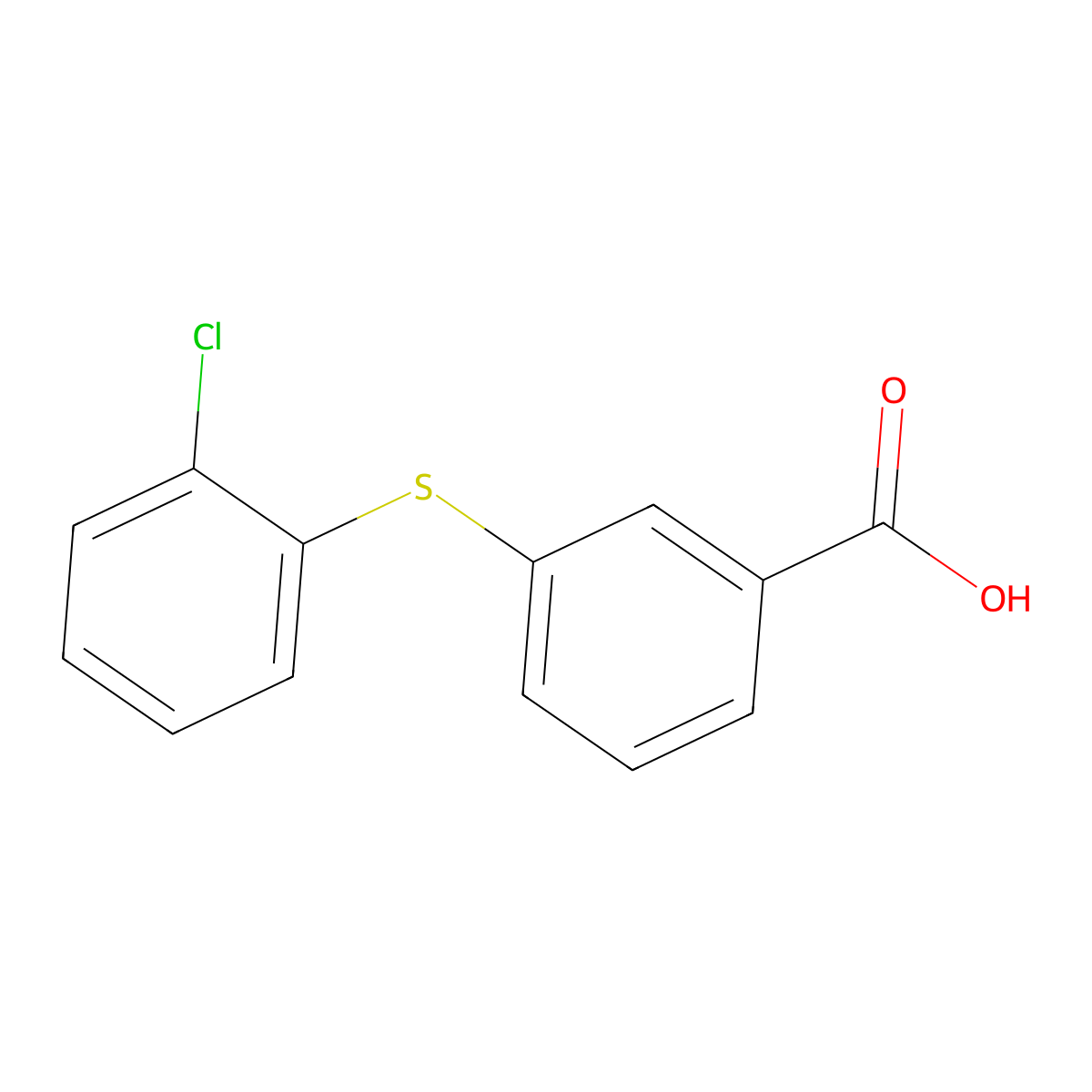 3-(2-Chlorophenylthio)benzoic acid molecular structure, CAS 141358-05-6