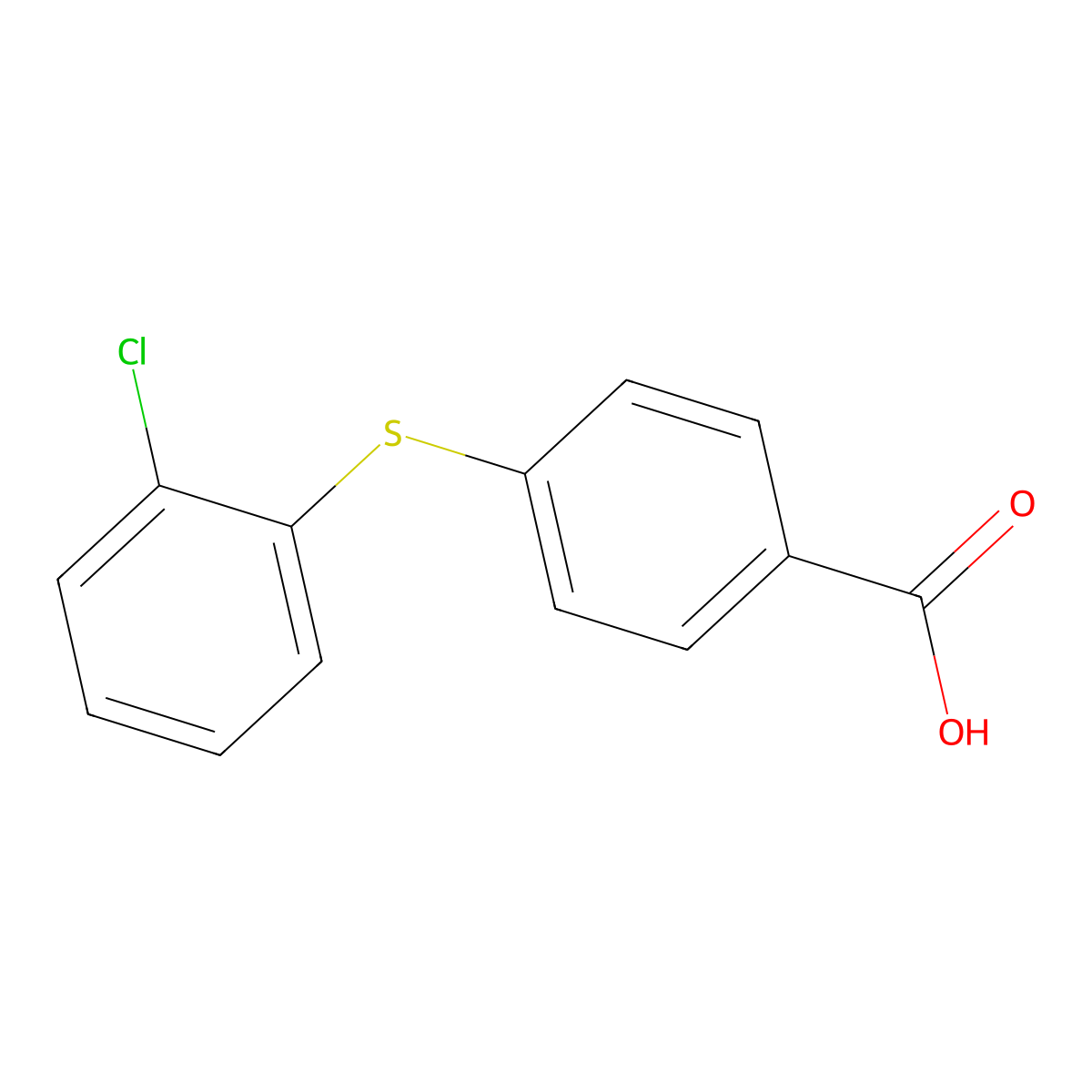 4-(2-Chlorophenylthio)benzoic acid molecular structure, CAS 141358-09-0