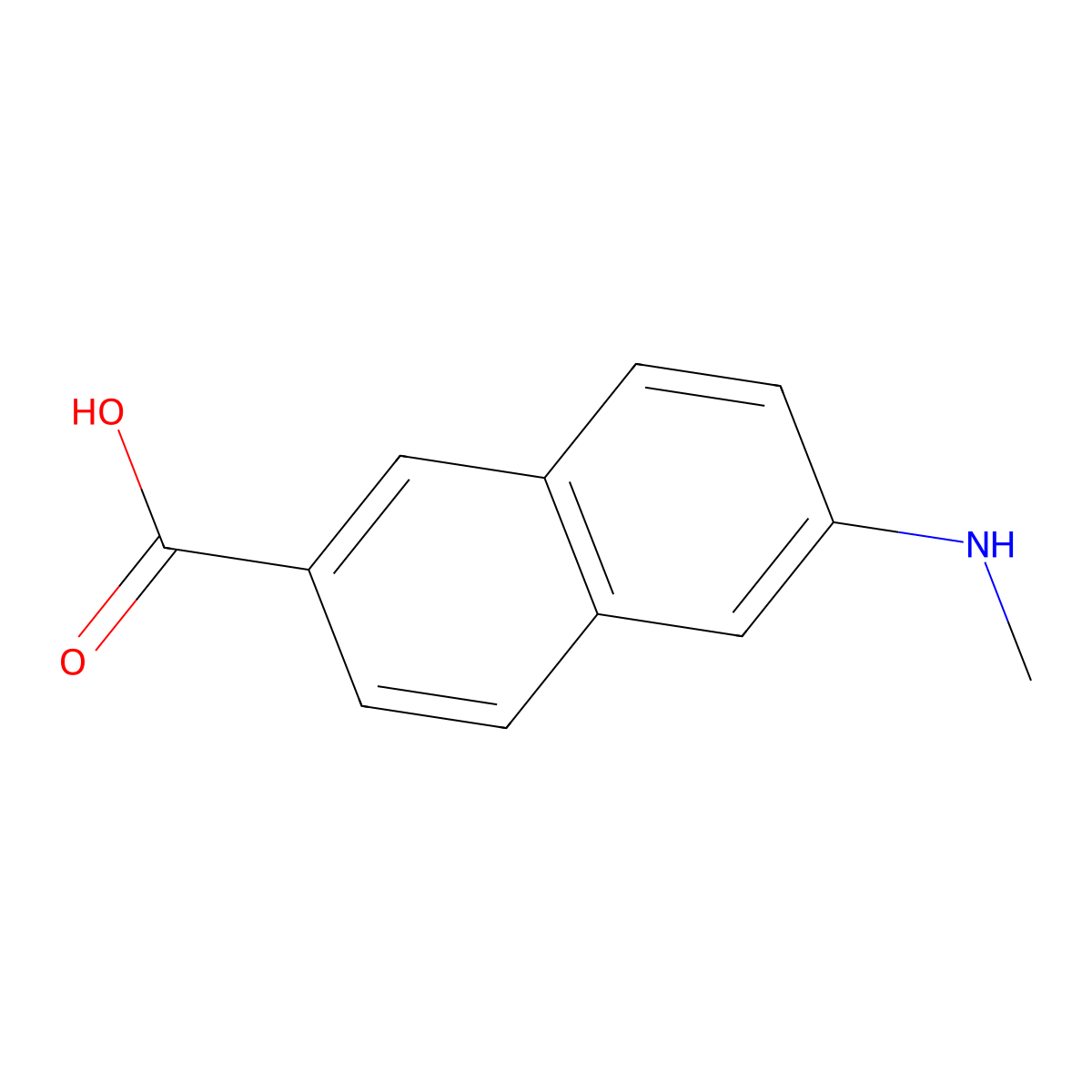 6-(Methylamino)naphthalene-2-carboxylic acid molecular structure, CAS 141361-12-8