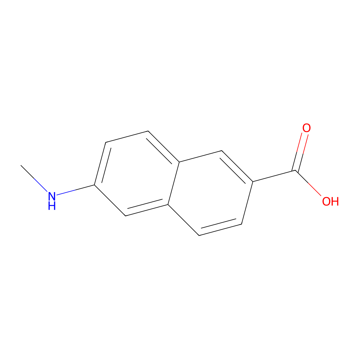 6-(Methylamino)naphthalene-2-carboxylic acid molecular structure, CAS 141361-12-8