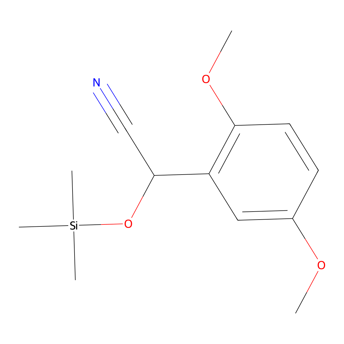 2-(2,5-Dimethoxyphenyl)-2-[(trimethylsilyl)oxy]acetonitrile molecular structure, CAS 141367-35-3