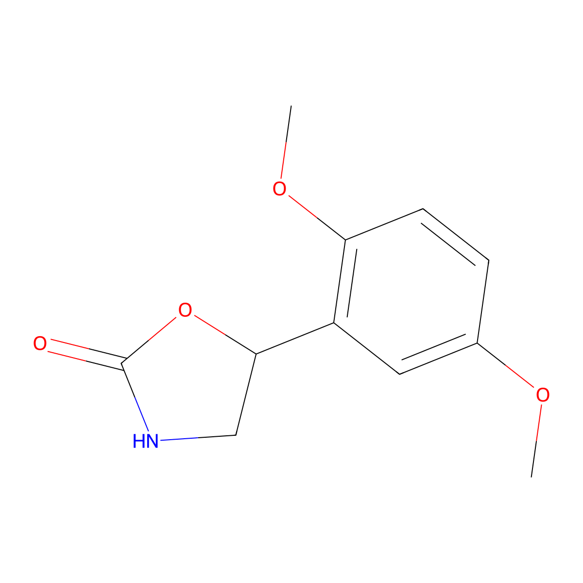 5-(2,5-Dimethoxyphenyl)oxazolidin-2-one molecular structure, CAS 141367-36-4
