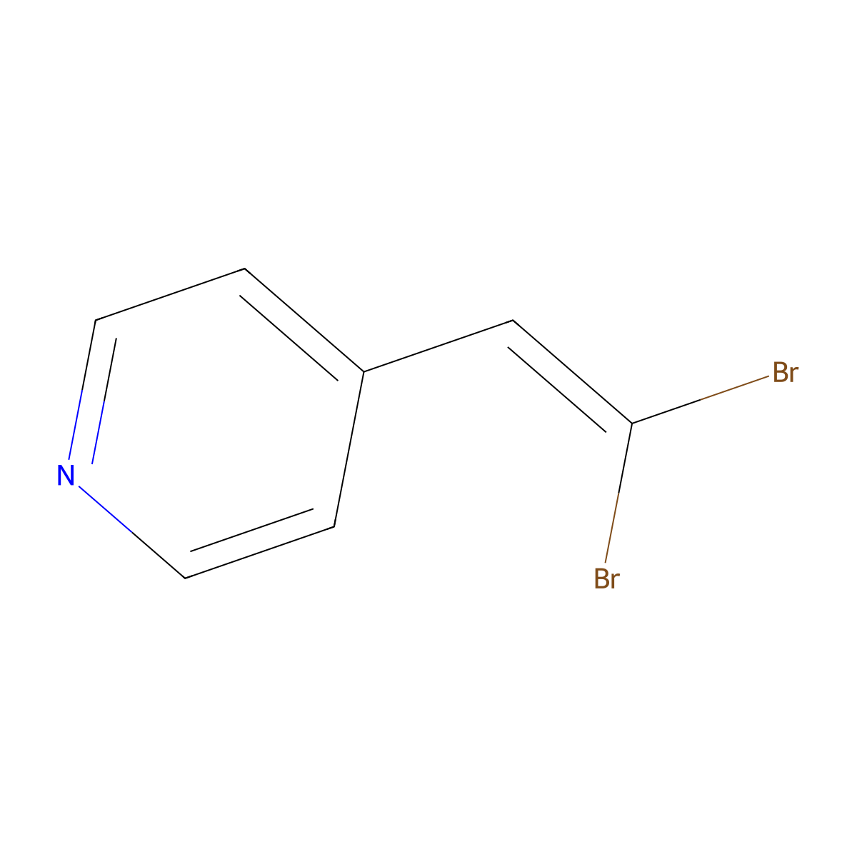 4-(2,2-Dibromoethenyl)pyridine molecular structure, CAS 141368-53-8