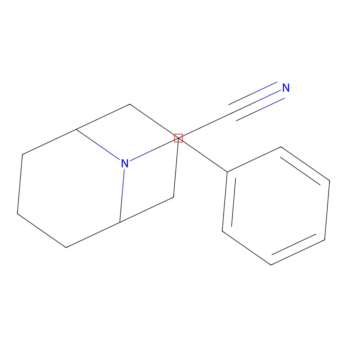 9-Benzyl-9-azabicyclo[3.3.1]nonane-3-carbonitrile molecular structure, CAS 141379-89-7