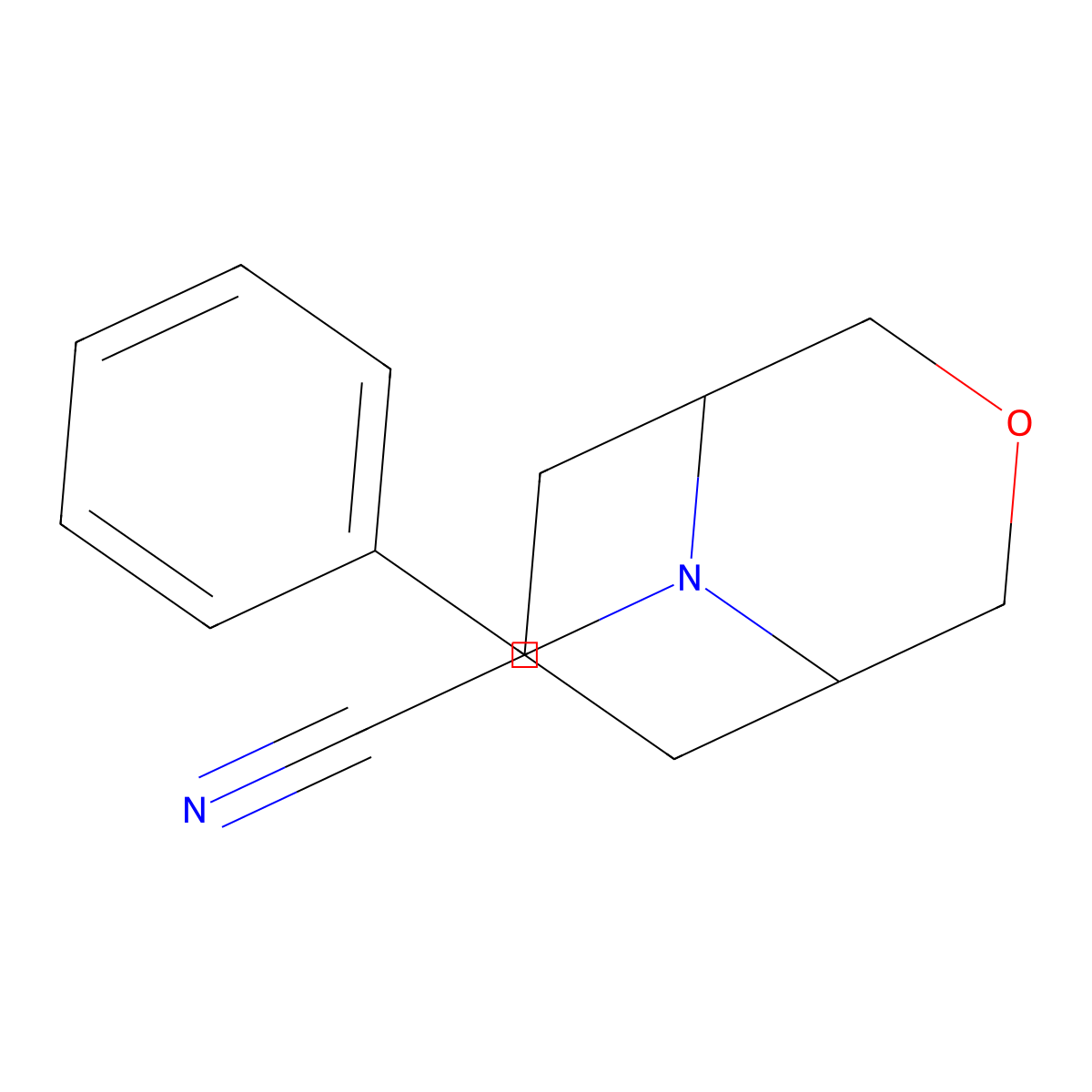 9-Benzyl-3-oxa-9-azabicyclo[3.3.1]nonane-7-carbonitrile molecular structure, CAS 141380-03-2