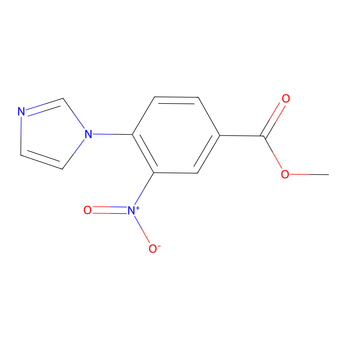 methyl 4-(1H-imidazol-1-yl)-3-nitrobenzoate molecular structure, CAS 141388-50-3