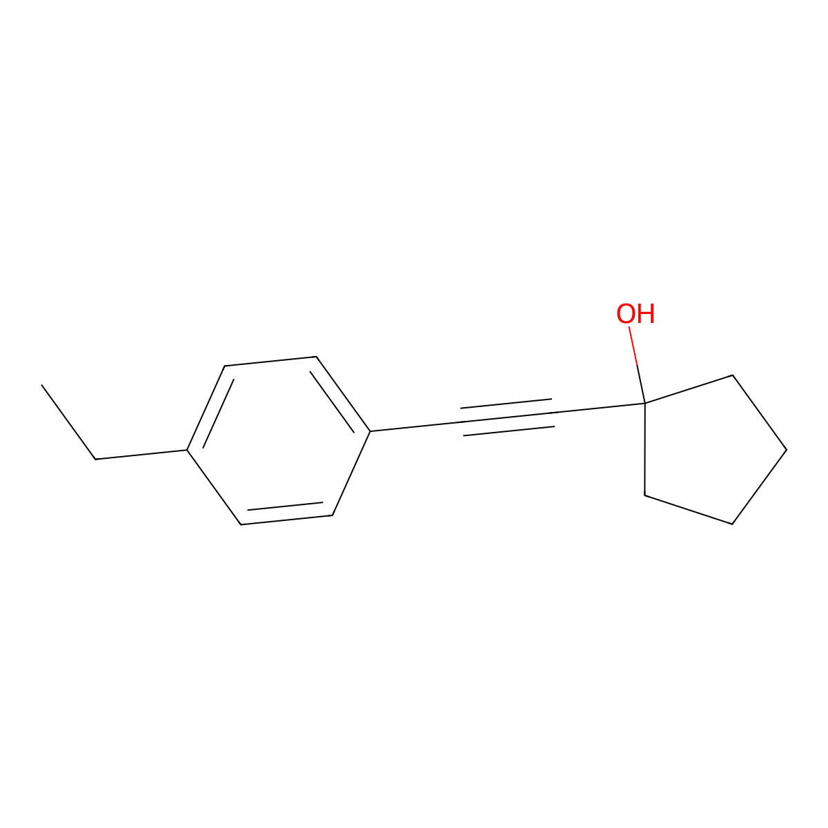 1-[2-(4-Ethylphenyl)ethynyl]cyclopentanol molecular structure, CAS 1413918-73-6