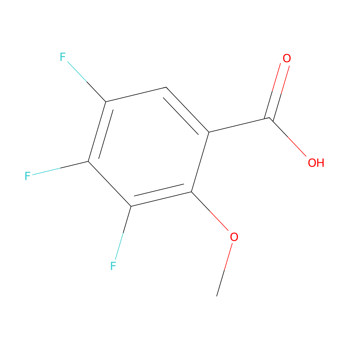 2-Methoxy-3,4,5-trifluorobenzoic acid molecular structure, CAS 1413927-17-9