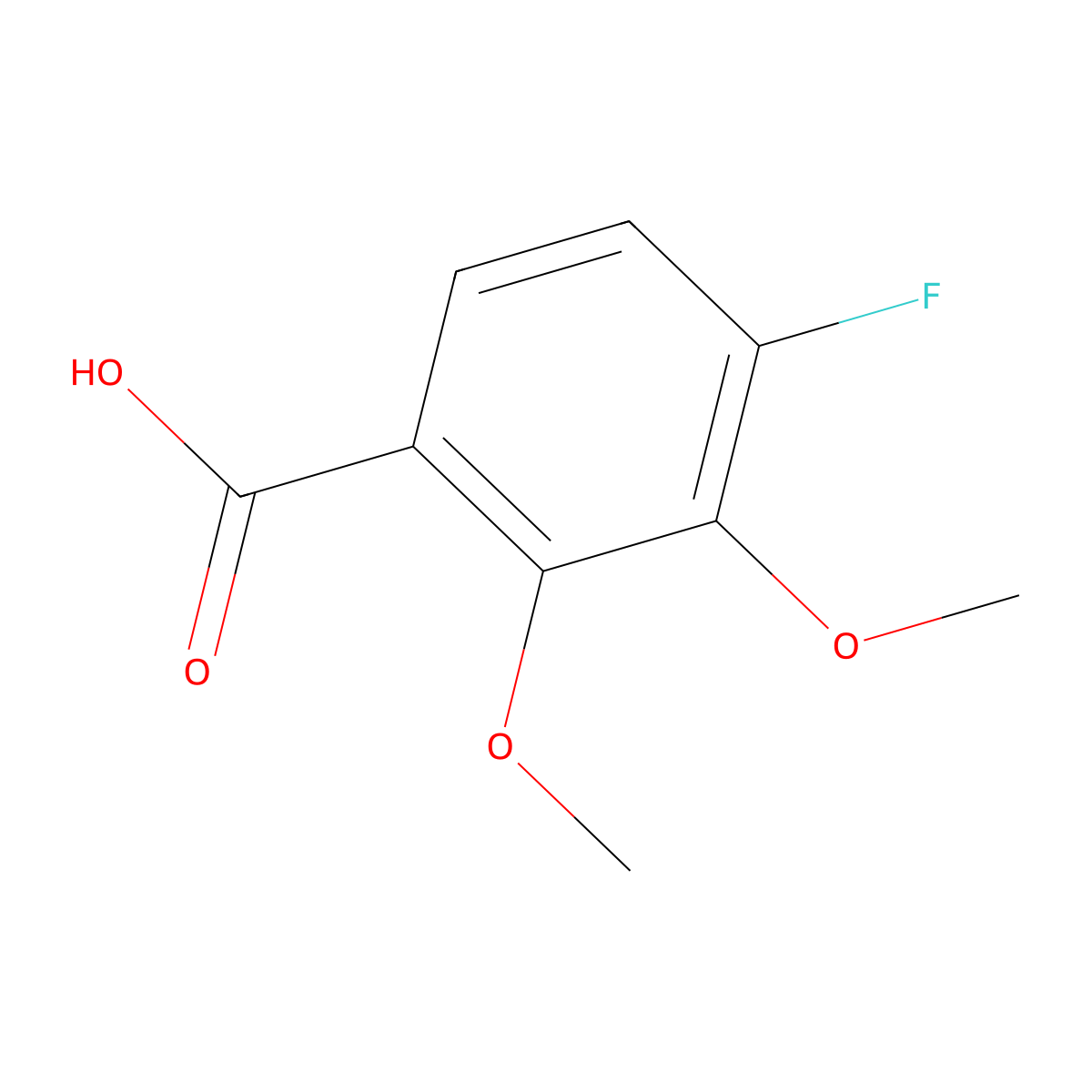 4-Fluoro-2,3-dimethoxybenzoic acid molecular structure, CAS 1413927-31-7