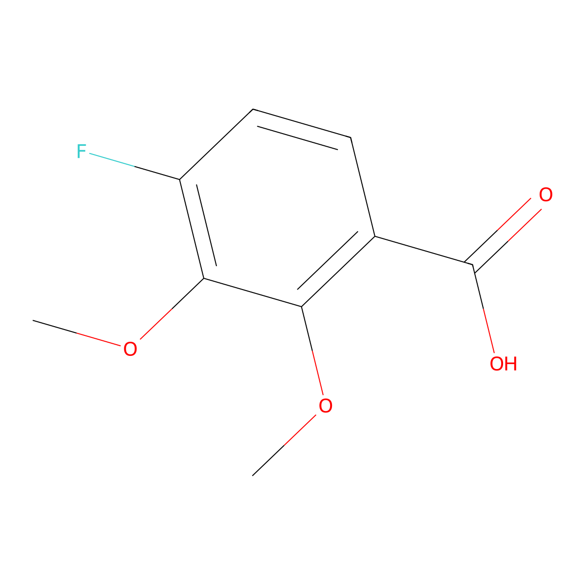 4-Fluoro-2,3-dimethoxybenzoic acid molecular structure, CAS 1413927-31-7