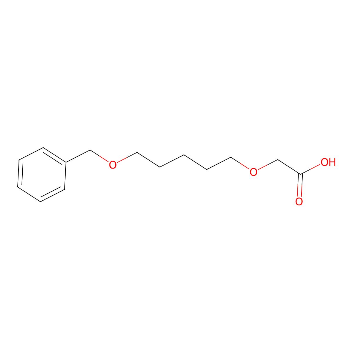 2-[[5-(Phenylmethoxy)pentyl]oxy]acetic acid molecular structure, CAS 141401-18-5