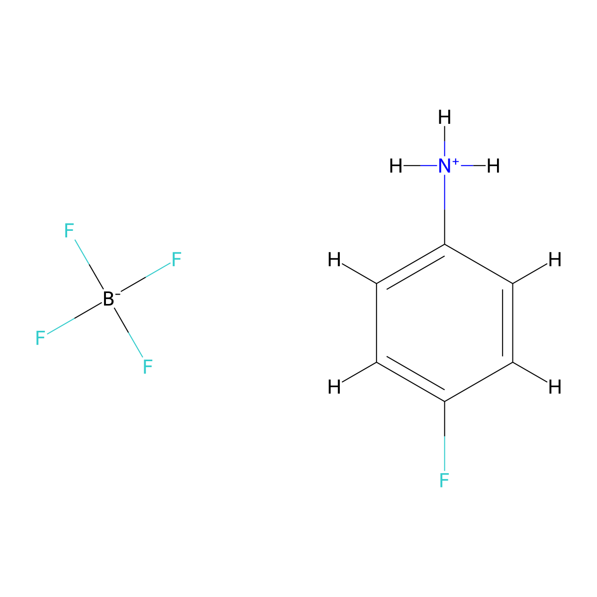 4-Fluoro-Phenylammonium tetrafluoroborate molecular structure, CAS 1414023-39-4