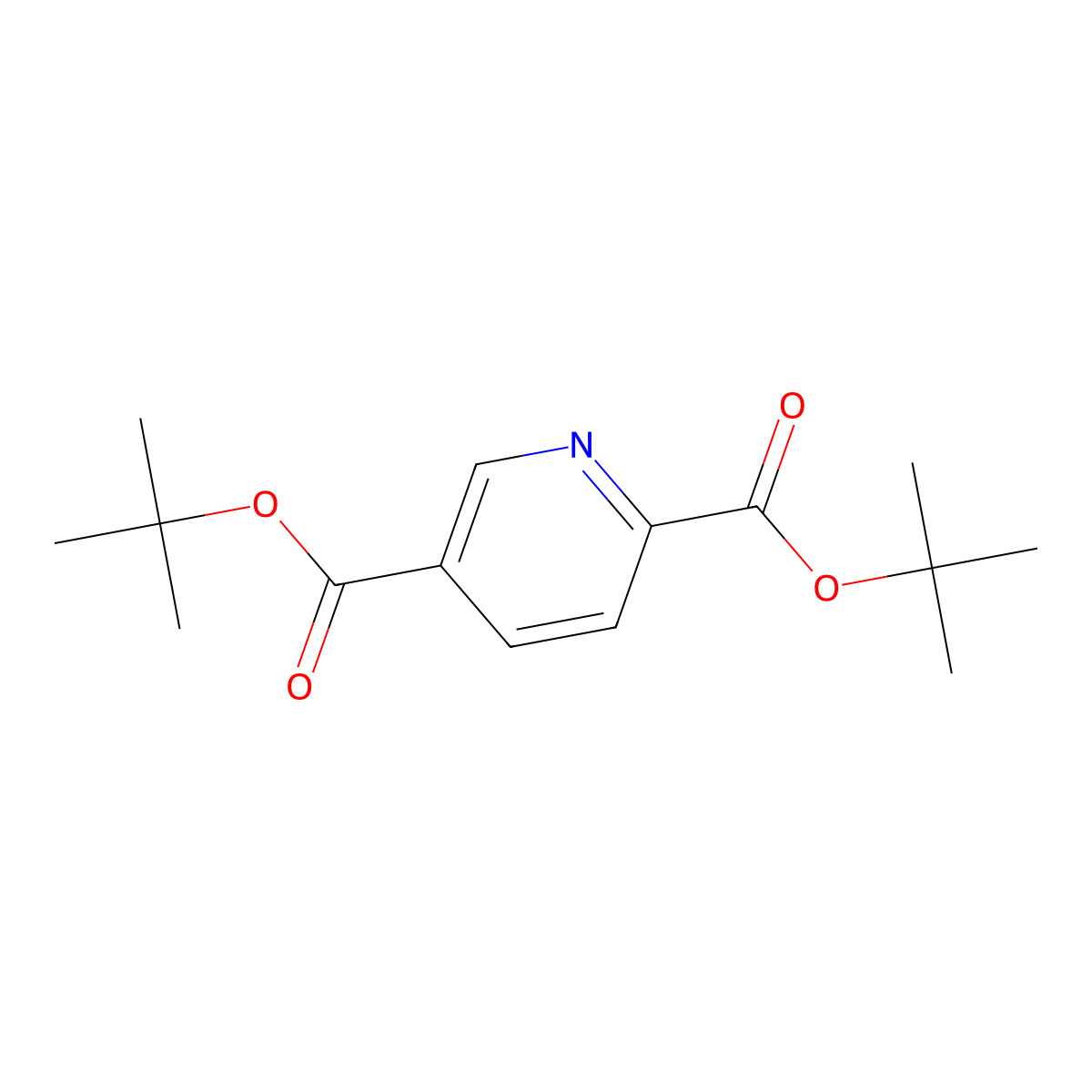2,5-Di-tert-butyl pyridine-2,5-dicarboxylate molecular structure, CAS 1414029-44-9