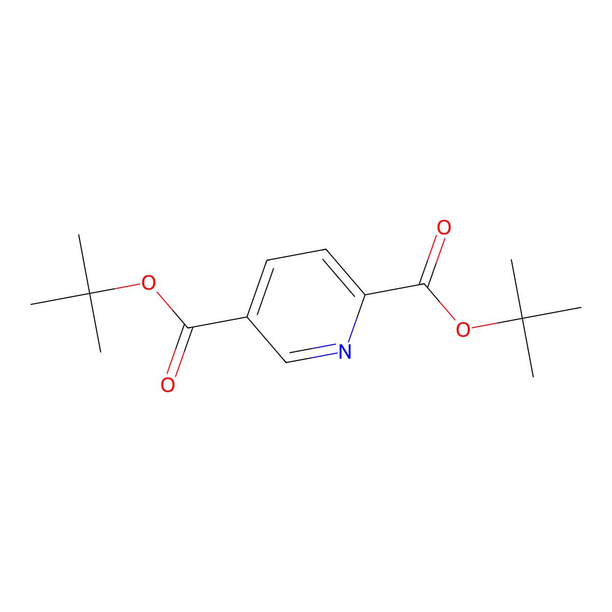2,5-Di-tert-butyl pyridine-2,5-dicarboxylate molecular structure, CAS 1414029-44-9