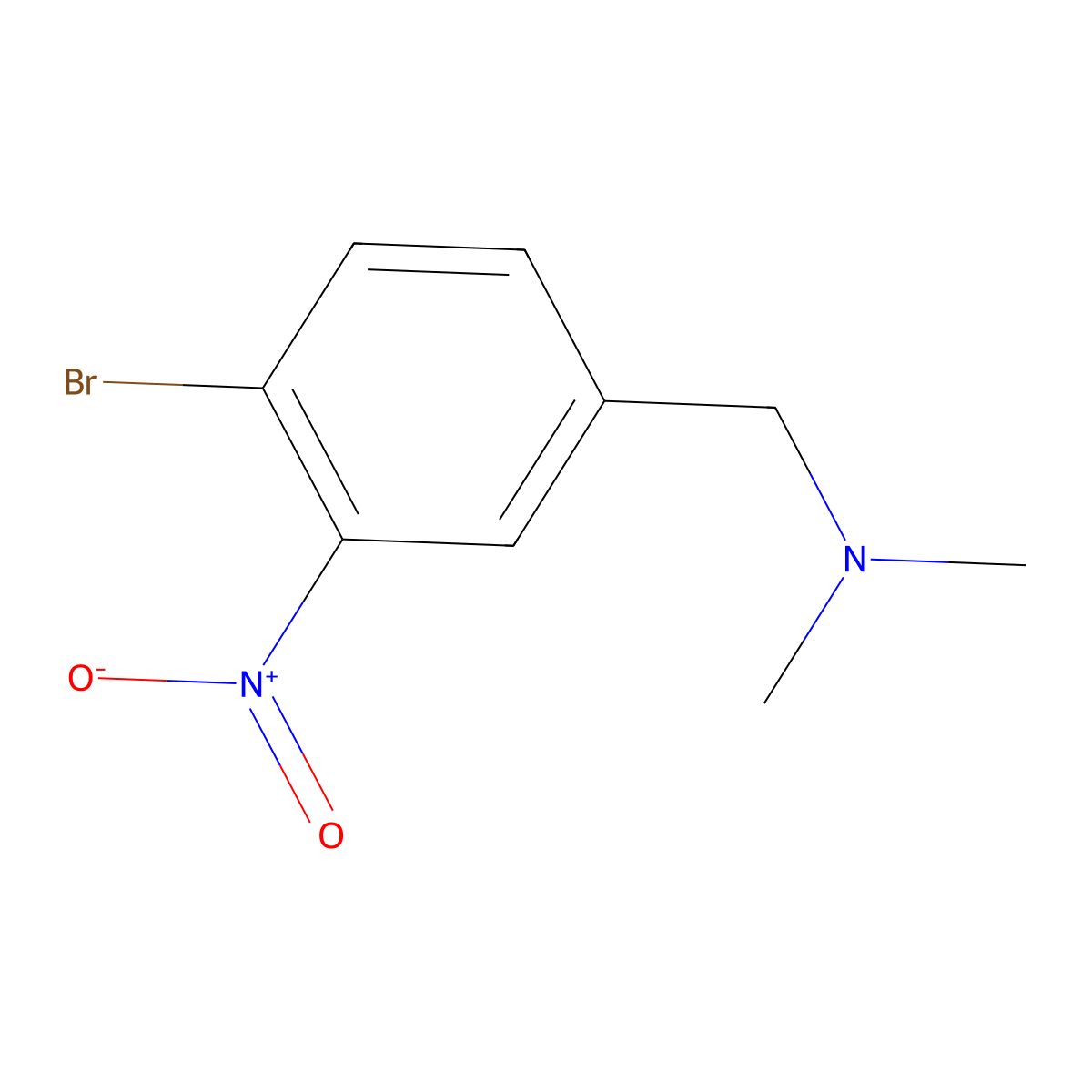 N,N-Dimethyl 4-bromo-3-nitrobenzylamine molecular structure, CAS 1414029-51-8