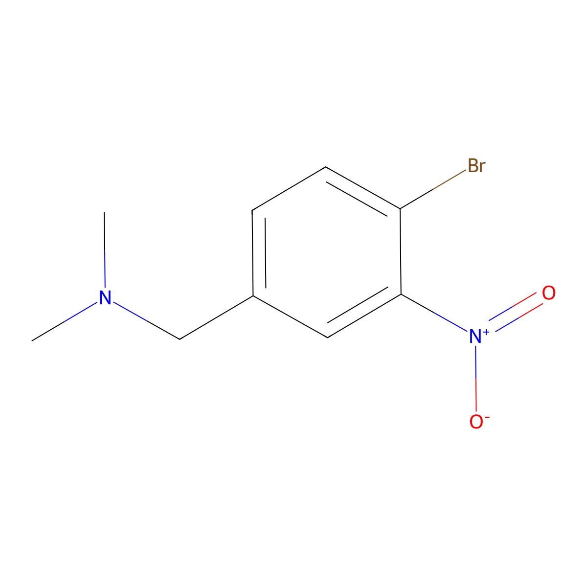 N,N-Dimethyl 4-bromo-3-nitrobenzylamine molecular structure, CAS 1414029-51-8