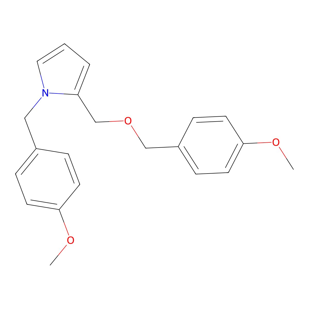 2-(4-Methoxybenzyloxymethyl)-1-(4-methoxybenzyl)pyrrole molecular structure, CAS 1414029-54-1