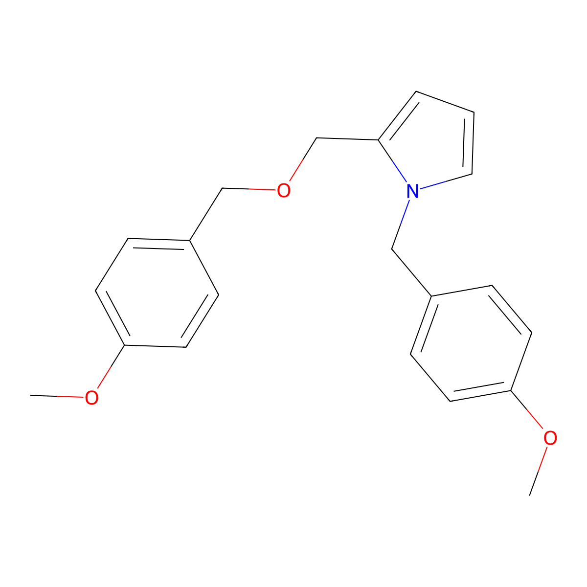 2-(4-Methoxybenzyloxymethyl)-1-(4-methoxybenzyl)pyrrole molecular structure, CAS 1414029-54-1