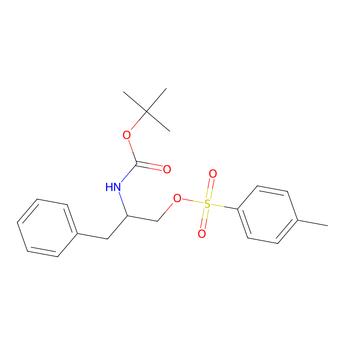 (S)-2-((tert-Butoxycarbonyl)amino)-3-phenylpropyl 4-methylbenzenesulfonate molecular structure, CAS 141403-49-8