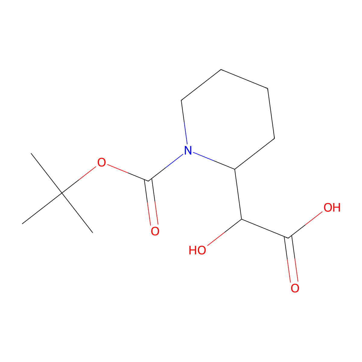 2-{1-[(Tert-butoxy)carbonyl]piperidin-2-yl}-2-hydroxyacetic acid molecular structure, CAS 141403-97-6