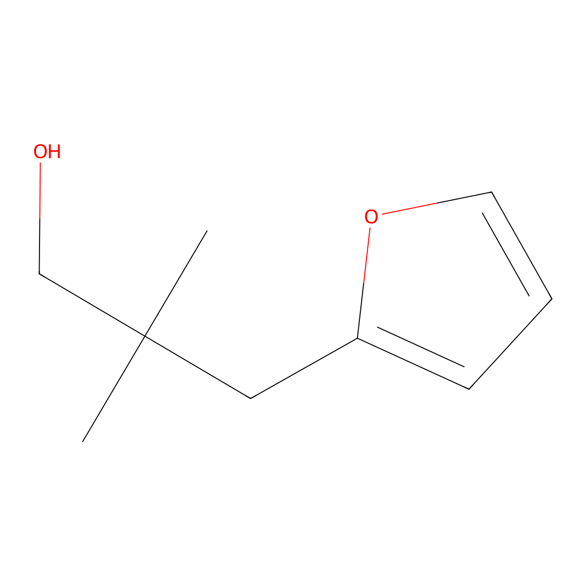3-(Furan-2-yl)-2,2-dimethylpropan-1-ol molecular structure, CAS 141406-44-2