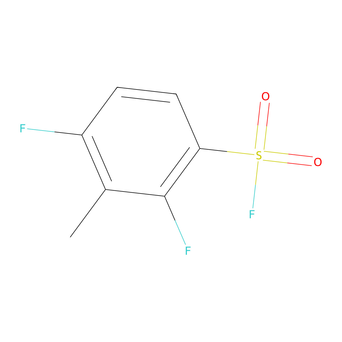 2,4-Difluoro-3-methylbenzene-1-sulfonyl fluoride molecular structure, CAS 141407-30-9