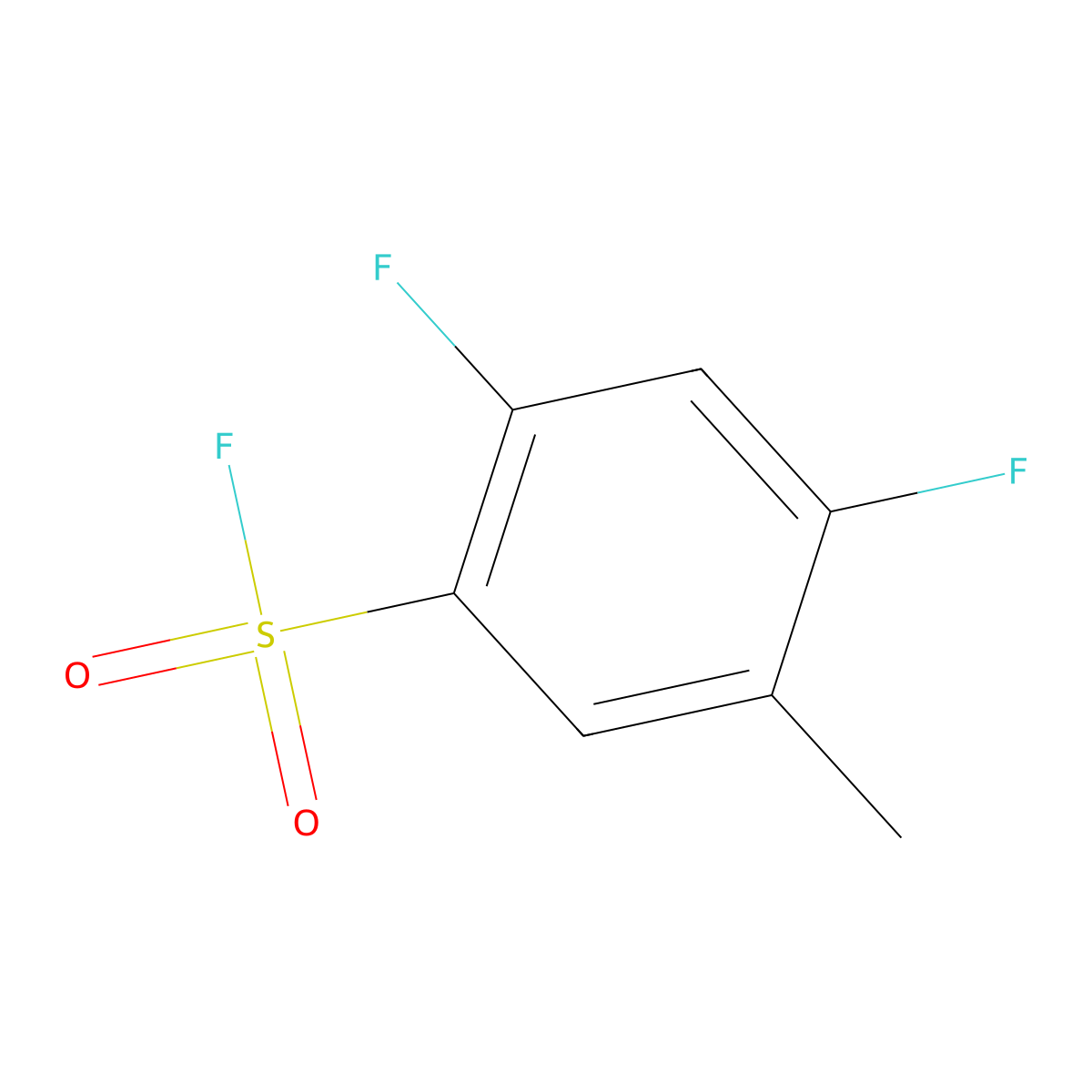 2,4-Difluoro-5-methylbenzene-1-sulfonyl fluoride molecular structure, CAS 141407-31-0