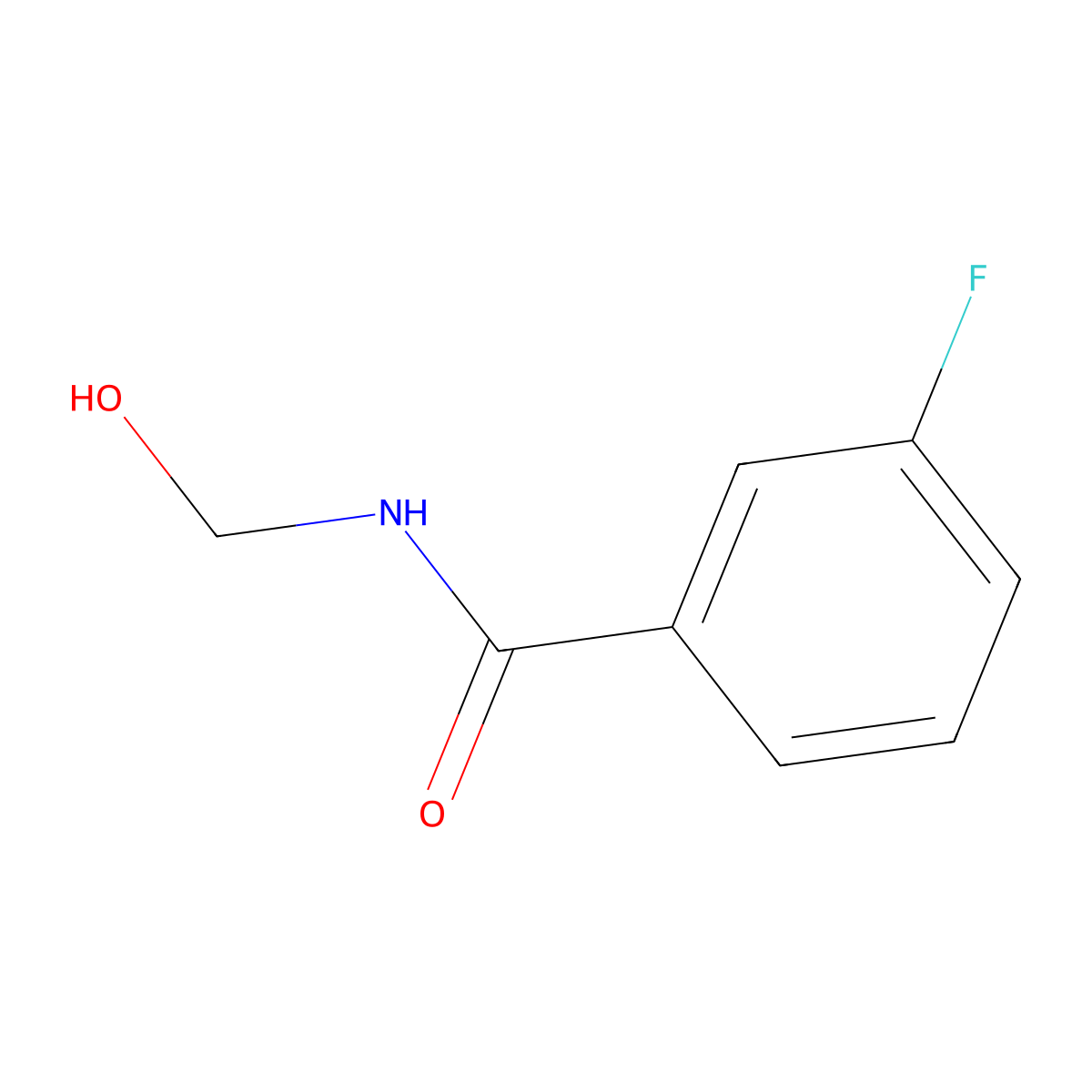 3-fluoro-N-(hydroxymethyl)benzamide molecular structure, CAS 141409-81-6