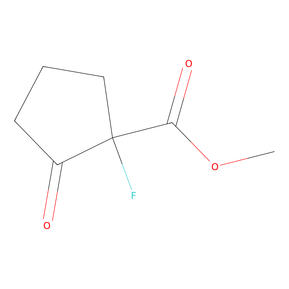 Methyl 1-fluoro-2-oxocyclopentanecarboxylate molecular structure, CAS 141420-01-1