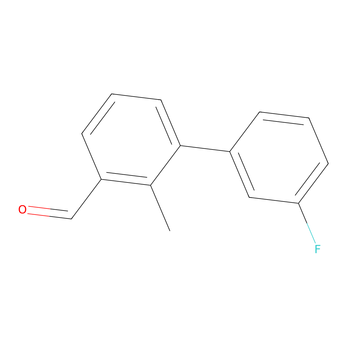 3'-Fluoro-2-methyl-[1,1'-biphenyl]-3-carbaldehyde molecular structure, CAS 141425-34-5