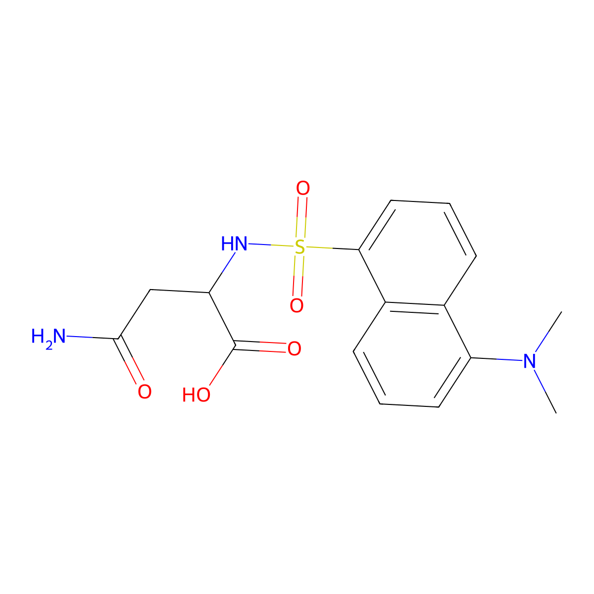 Dansyl asparagine molecular structure, CAS 141425-82-3