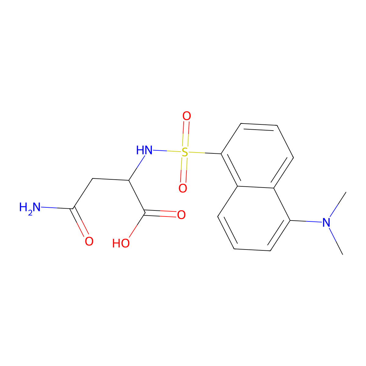 Dansyl asparagine molecular structure, CAS 141425-82-3