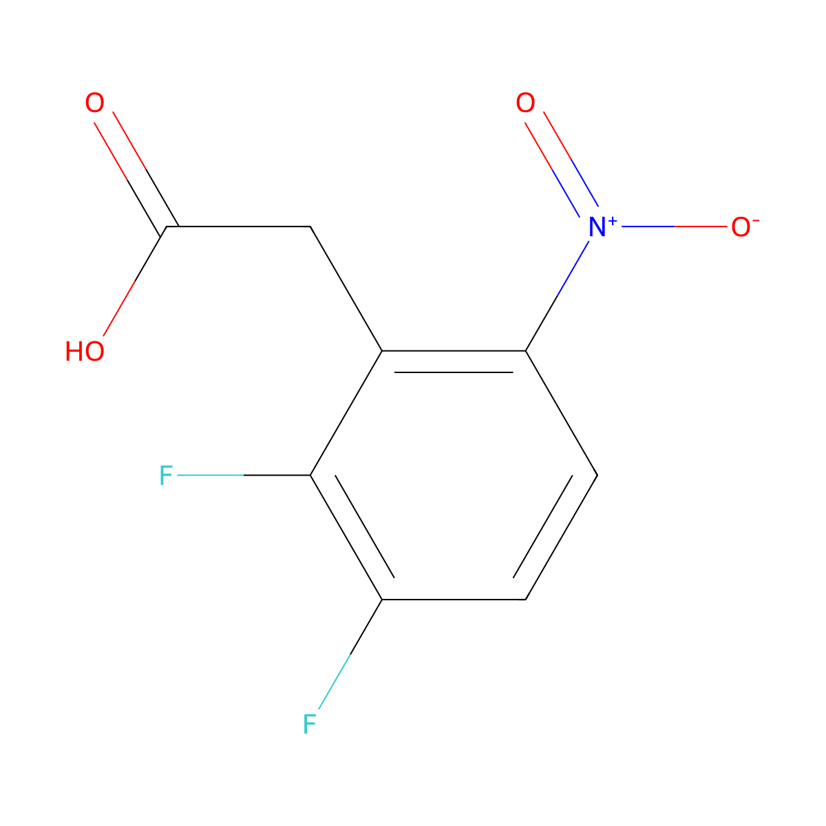 2,3-Difluoro-6-nitrophenylacetic Acid molecular structure, CAS 141428-47-9