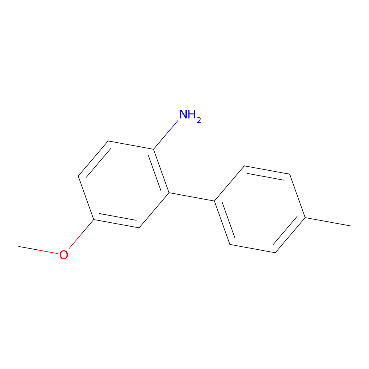 5-Methoxy-4'-methyl[1,1'-biphenyl]-2-amine molecular structure, CAS 1414280-07-1