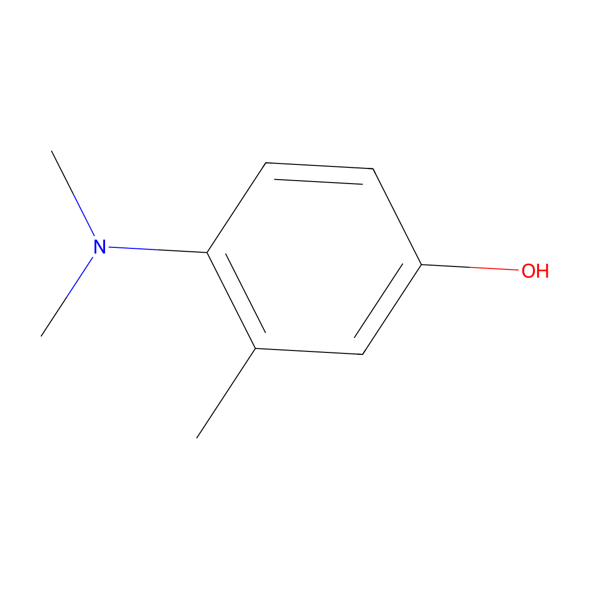 Aminocarb phenol molecular structure, CAS 14143-25-0
