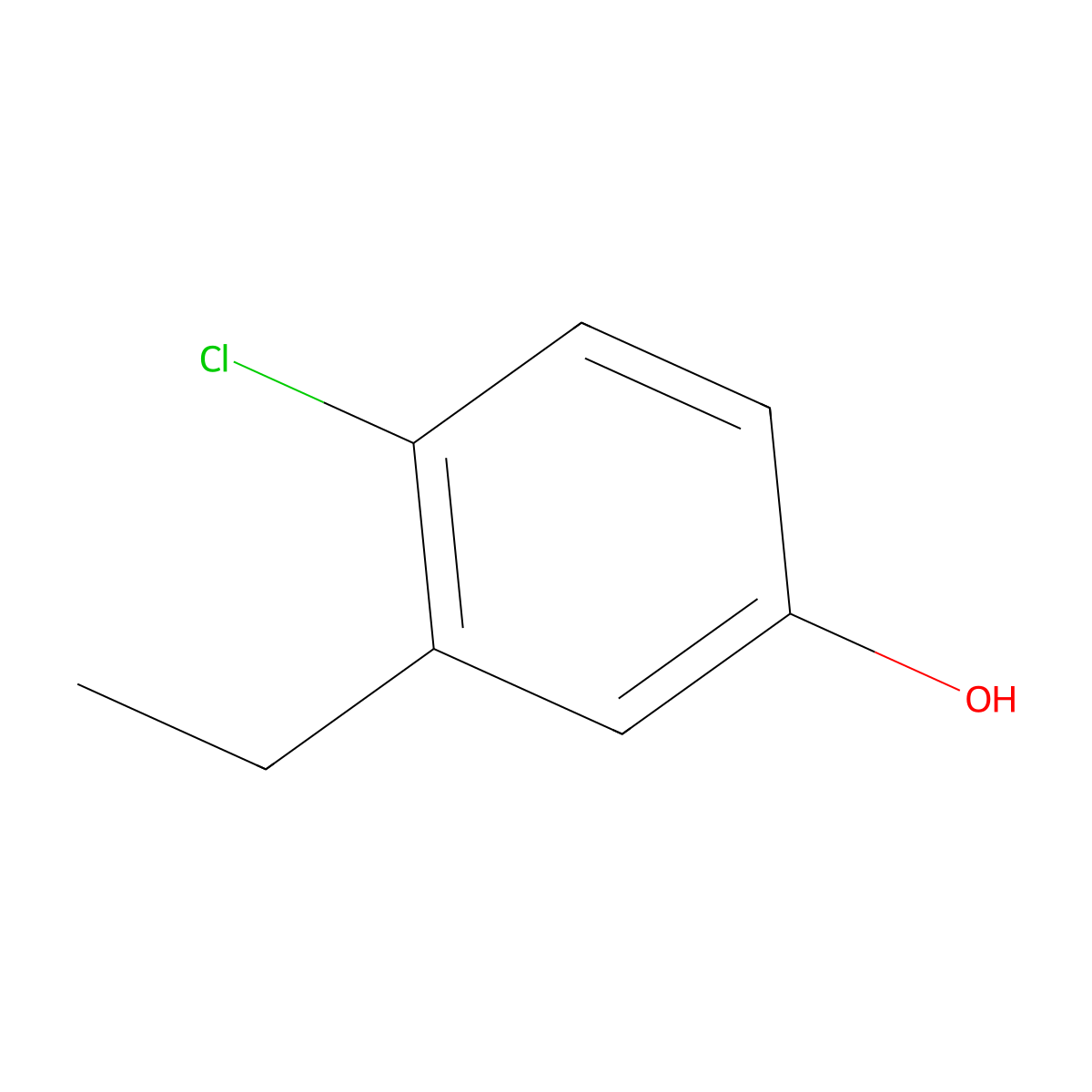 4-Chloro-3-ethylphenol molecular structure, CAS 14143-32-9
