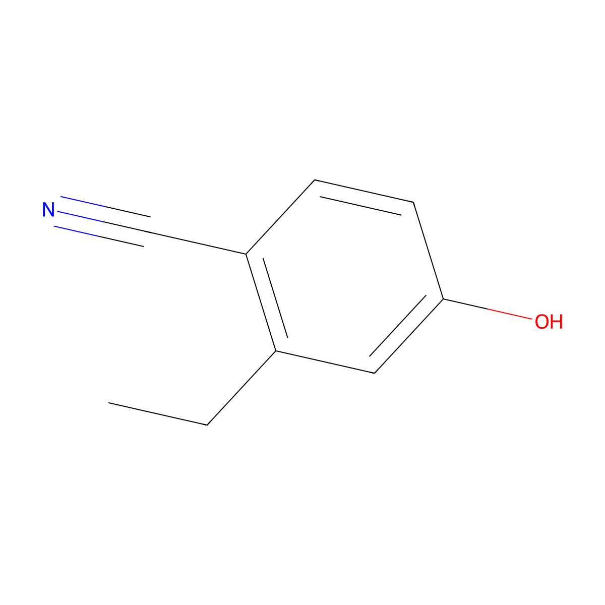 2-Ethyl-4-hydroxybenzonitrile molecular structure, CAS 14143-33-0