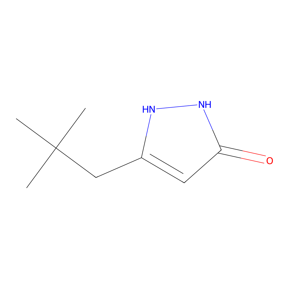 3-(2,2-dimethylpropyl)-1H-pyrazol-5-ol molecular structure, CAS 1414357-02-0