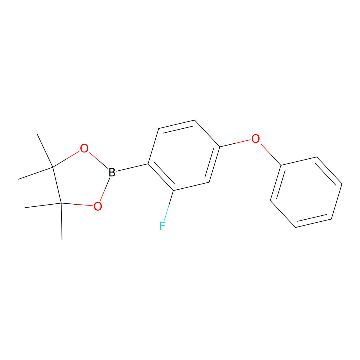 2-(2-Fluoro-4-phenoxyphenyl)-4,4,5,5-tetramethyl-1,3,2-dioxaborolane molecular structure, CAS 1414357-28-0
