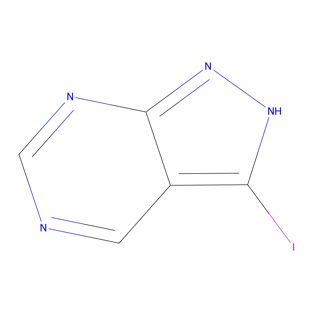 3-Iodo-1H-pyrazolo[3,4-d]pyrimidine molecular structure, CAS 1414357-61-1