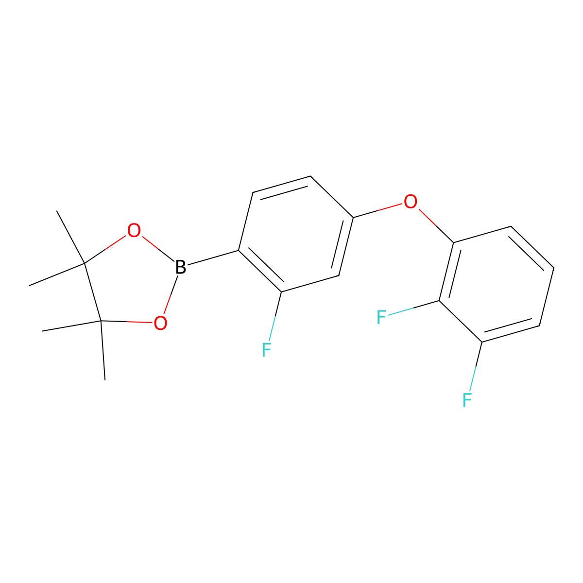 2-(4-(2,3-Difluorophenoxy)-2-fluorophenyl)-4,4,5,5-tetramethyl-1,3,2-dioxaborolane molecular structure, CAS 1414357-64-4