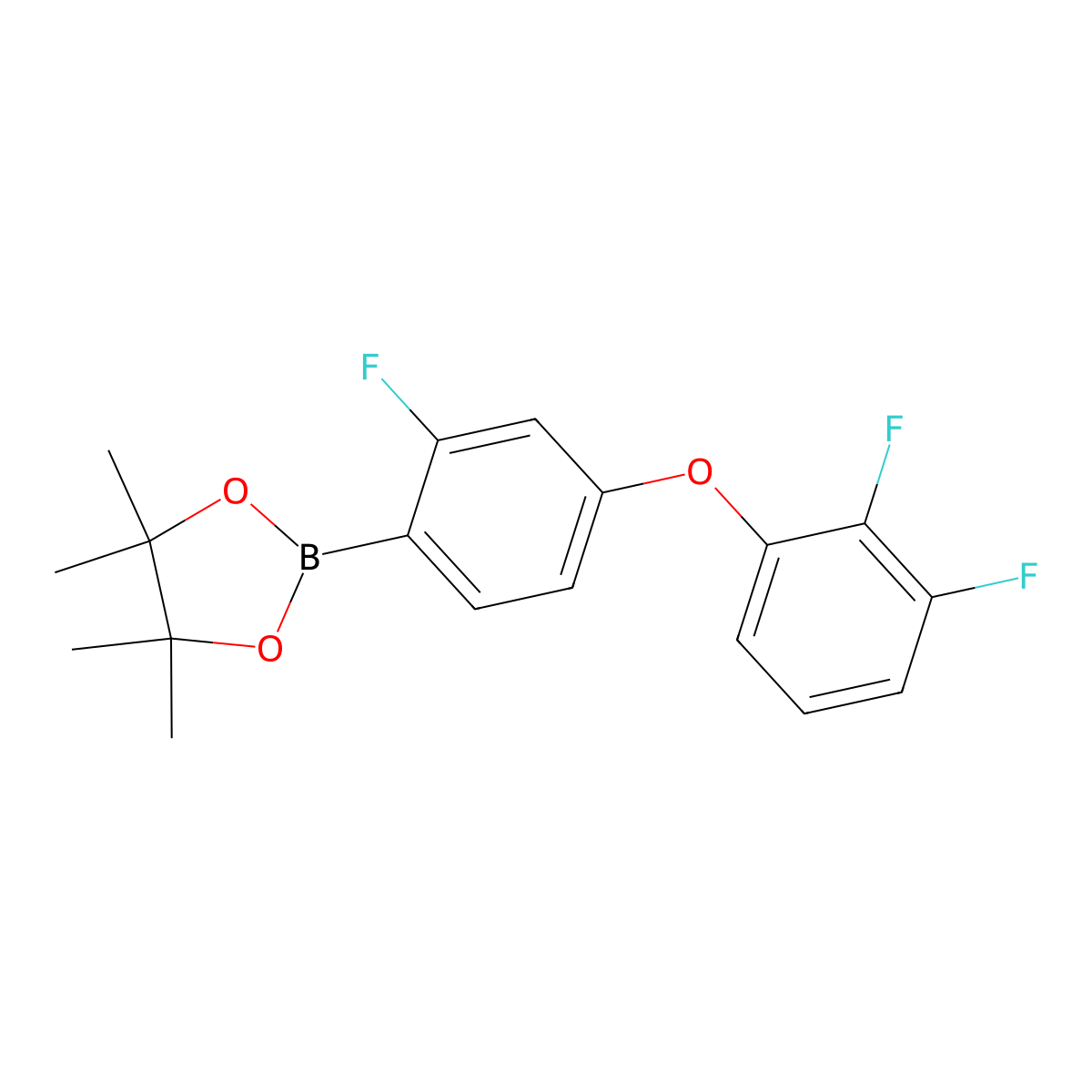 2-(4-(2,3-Difluorophenoxy)-2-fluorophenyl)-4,4,5,5-tetramethyl-1,3,2-dioxaborolane molecular structure, CAS 1414357-64-4