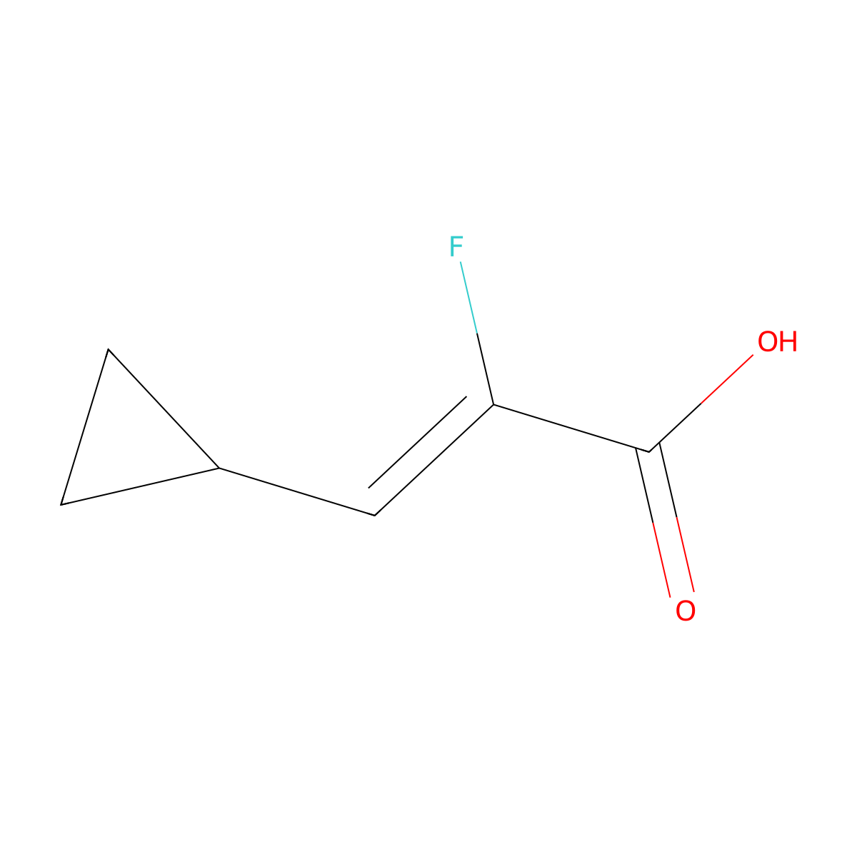 (2Z)-3-cyclopropyl-2-fluoroprop-2-enoic acid molecular structure, CAS 1414363-13-5