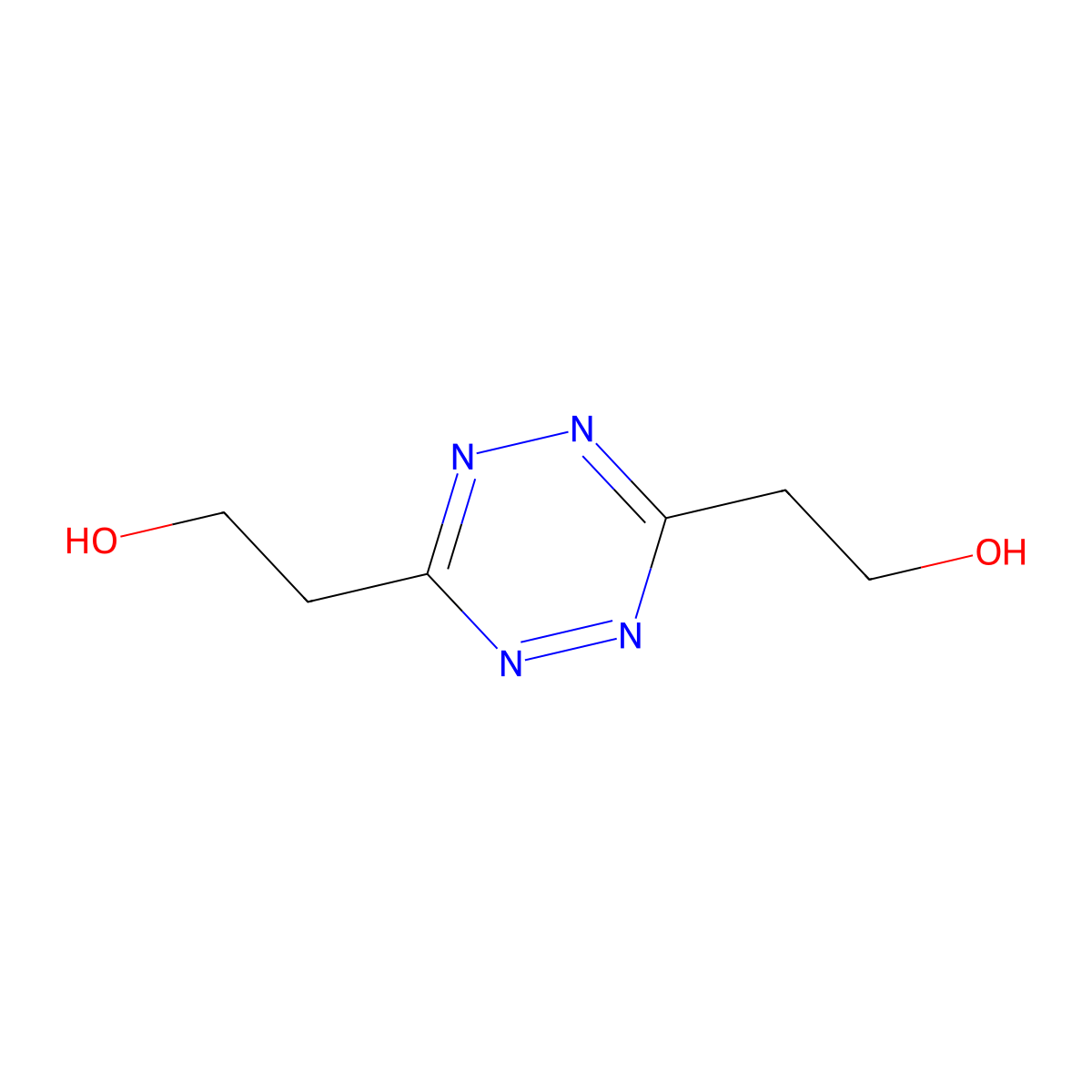 2,2'-(1,2,4,5-Tetrazine-3,6-diyl)bis(ethan-1-ol) molecular structure, CAS 1414369-48-4